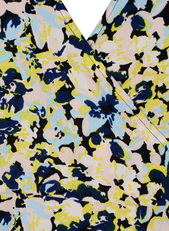 Omlottklänning med korta ärmar, Gul, Packshot image number 2