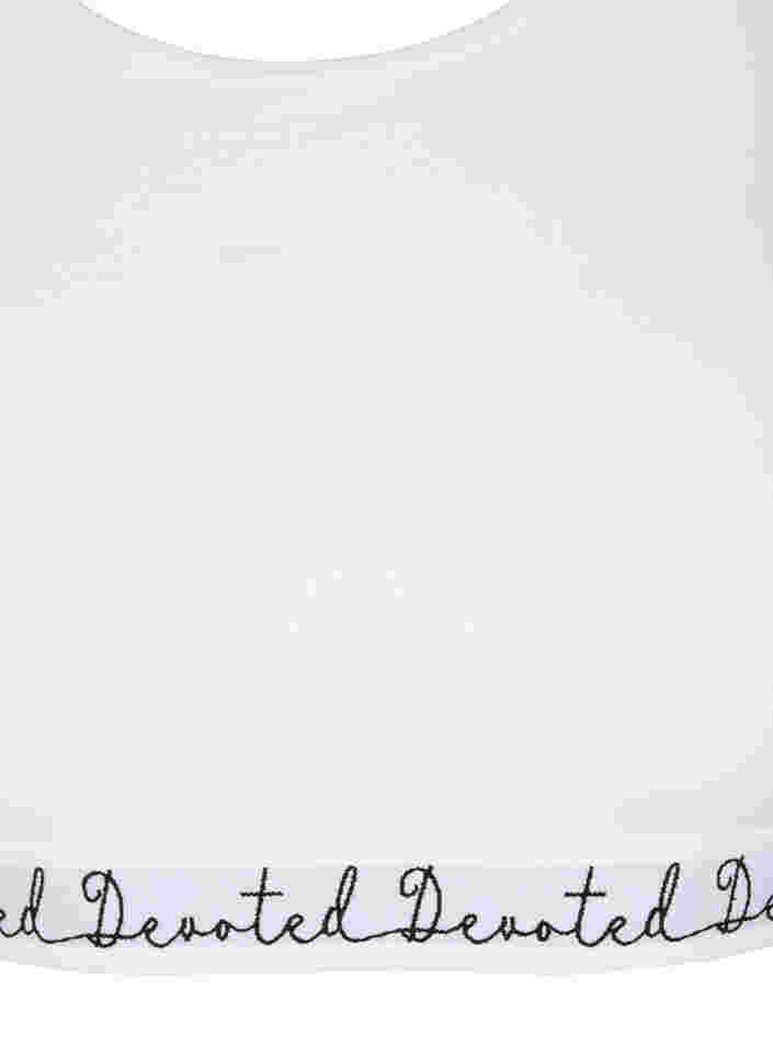 Bomulls-bh med justerbara band, Bright White, Packshot image number 2