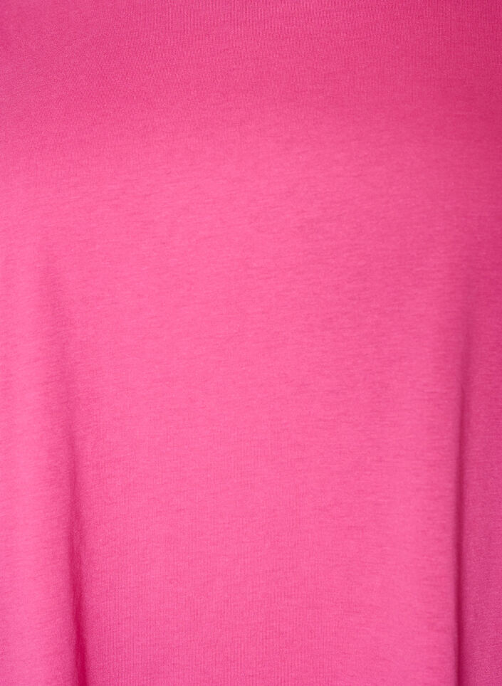 Kort&auml;rmad t-shirt i bomullsmix, Rosa, Packshot image number 2