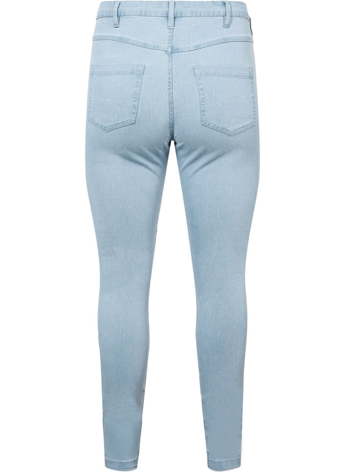 Super slim Amy jeans med hög midja, Blå, Packshot image number 1