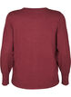 Stickad blus med rund hals, R&ouml;d, Packshot image number 1
