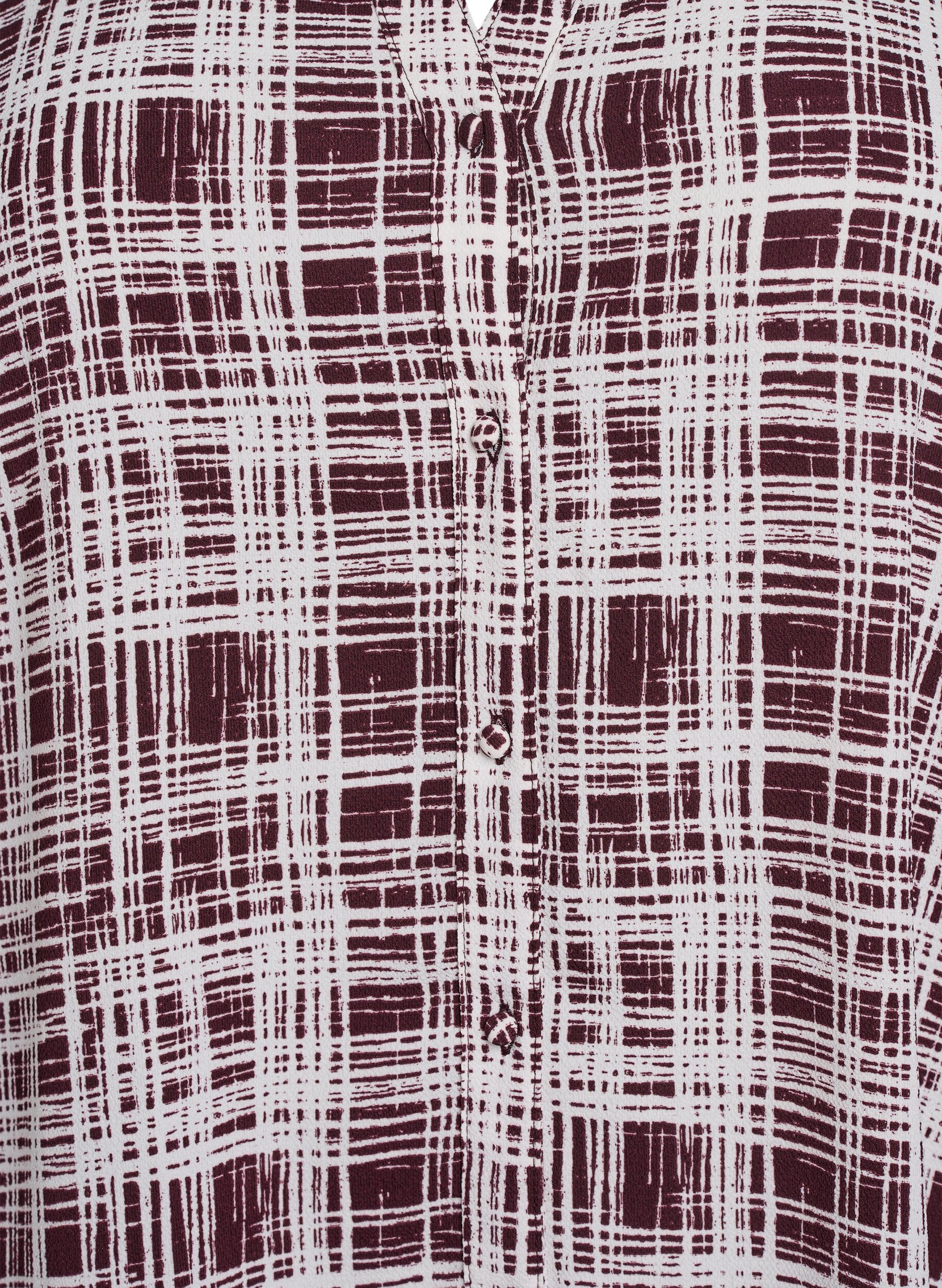 Zizzi Midikl&auml;nning i A-linjeform med kort &auml;rm, M&ouml;rk Bordeaux, Packshot image number 2