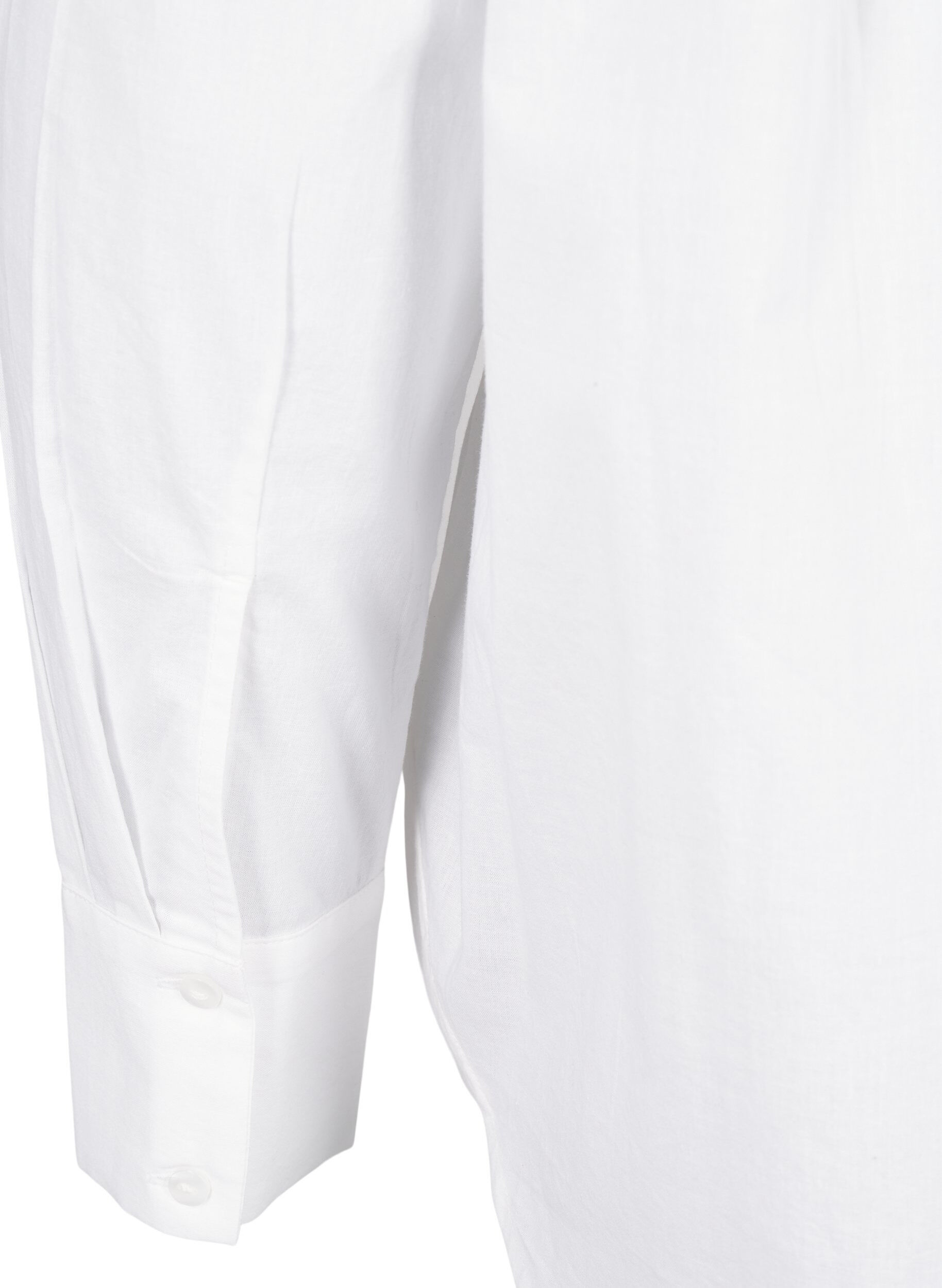 Zizzi Klassisk skjorta med broderade hj&auml;rtan, Bright Wh.W. Blue H., Packshot image number 4