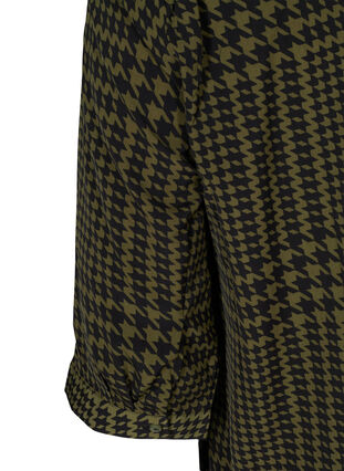 Mönstrad tunika med 3/4 ärmar, Ivy green/Black, Packshot image number 3