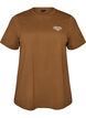 T-shirt i bomull med tryck, Brun, Packshot image number 0