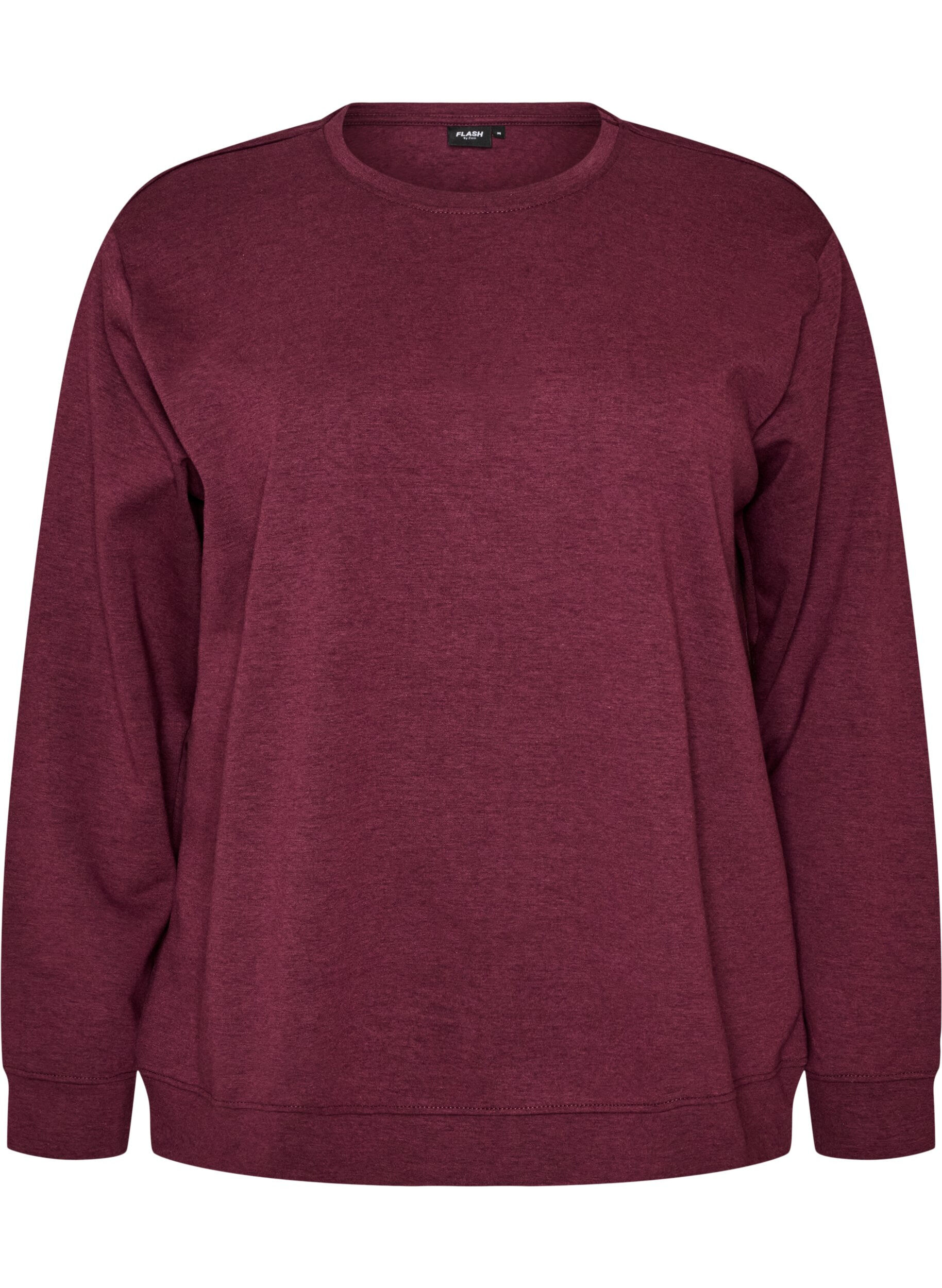 ZizziSweatshirt med rund halsringning, R&ouml;d, Packshot image number 0