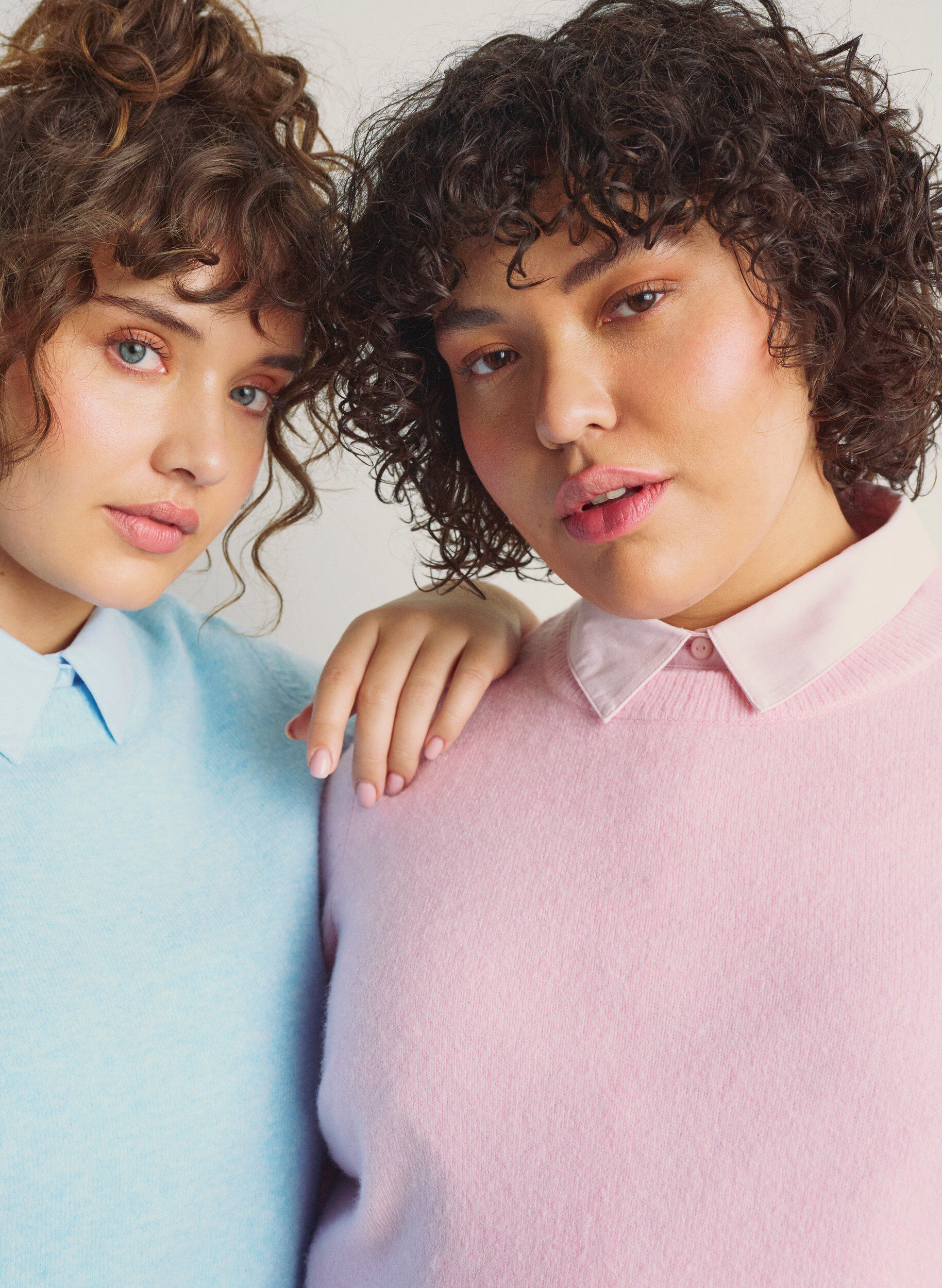 Zizzi Stickad blus med korta &auml;rmar, Rosa, Image image number 0