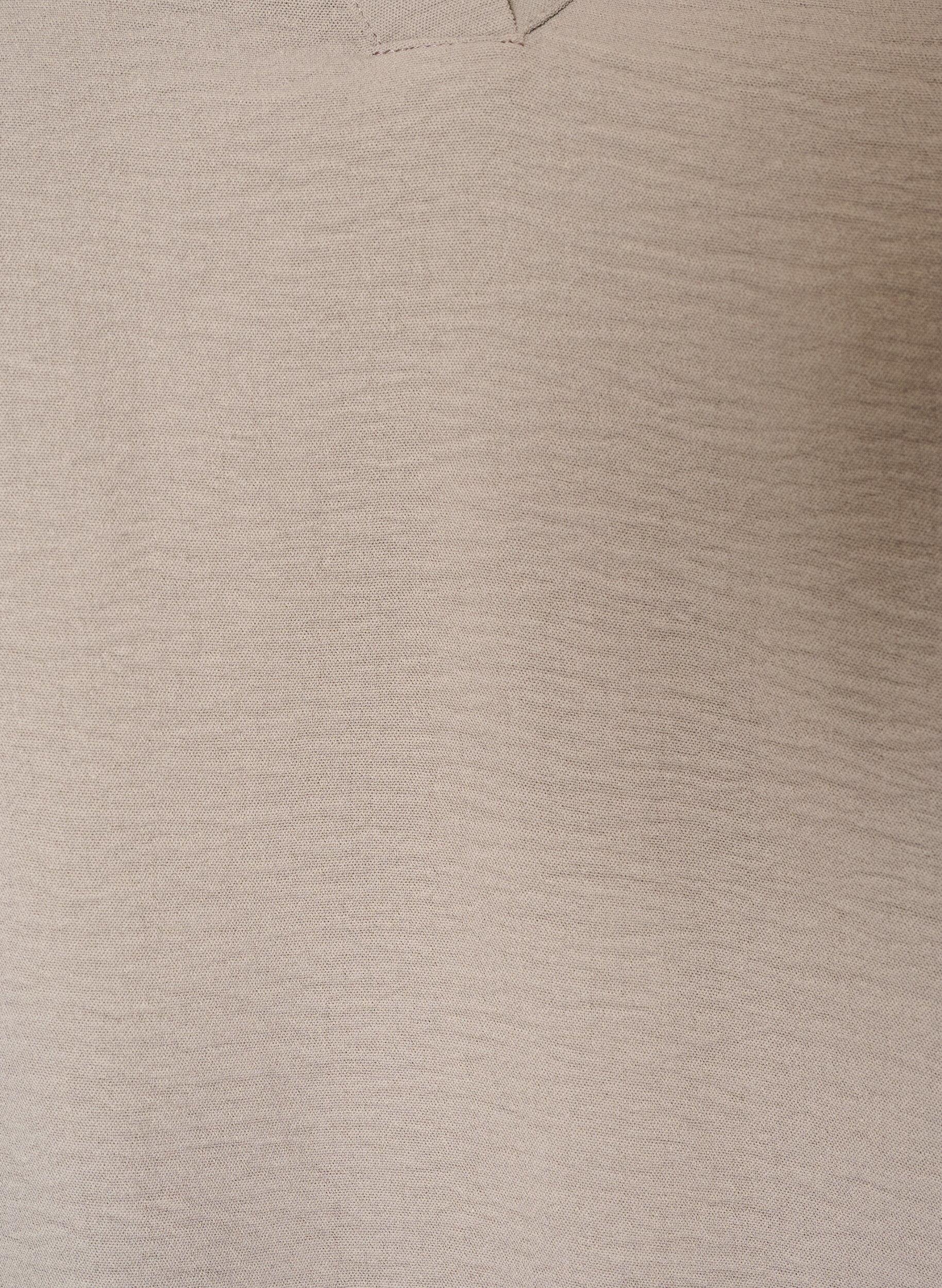 ZizziBlus i ballongsilhuett med v-ringning, Beige, Packshot image number 2