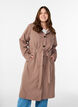 Trenchcoat med huva och knytsk&auml;rp, Brun, Model image number 0