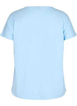 T-shirt i bomullsmix, Chambray Blue, Packshot image number 1