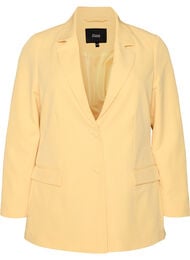 Klassisk blazer med kn&auml;ppning, Gul