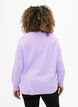 Pullover i ekologisk bomull med strukturmönster, Lavender, Model image number 1