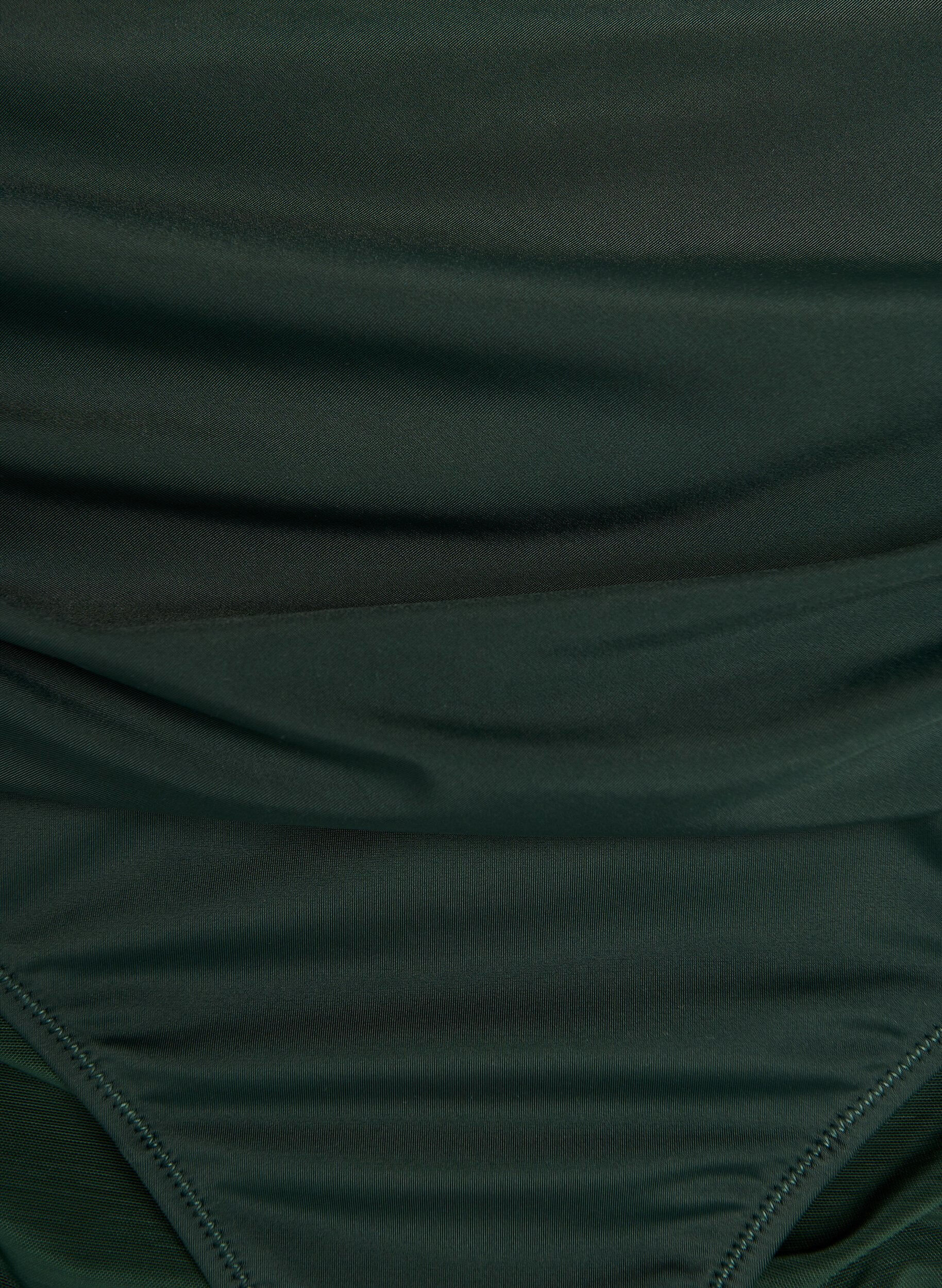 ZizziBikinitrosa med h&ouml;g midja och drapering, Gr&ouml;n, Packshot image number 2