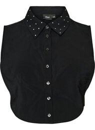 Kraginsats med strass och knappar, Svart