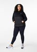 Sweatshirt med huva och quilt, Black, Model image number 3