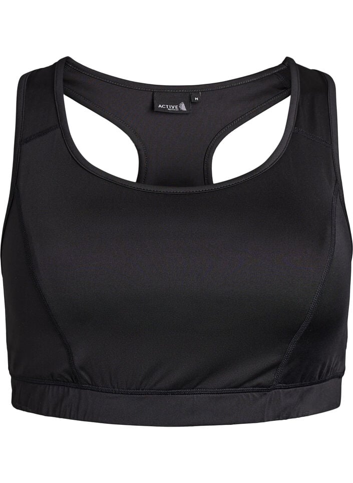 Sport-BH med racerback, Svart, Packshot image number 0