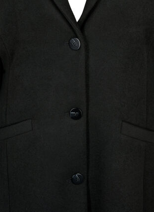 Kappa med knappar och fickor, Black, Packshot image number 2