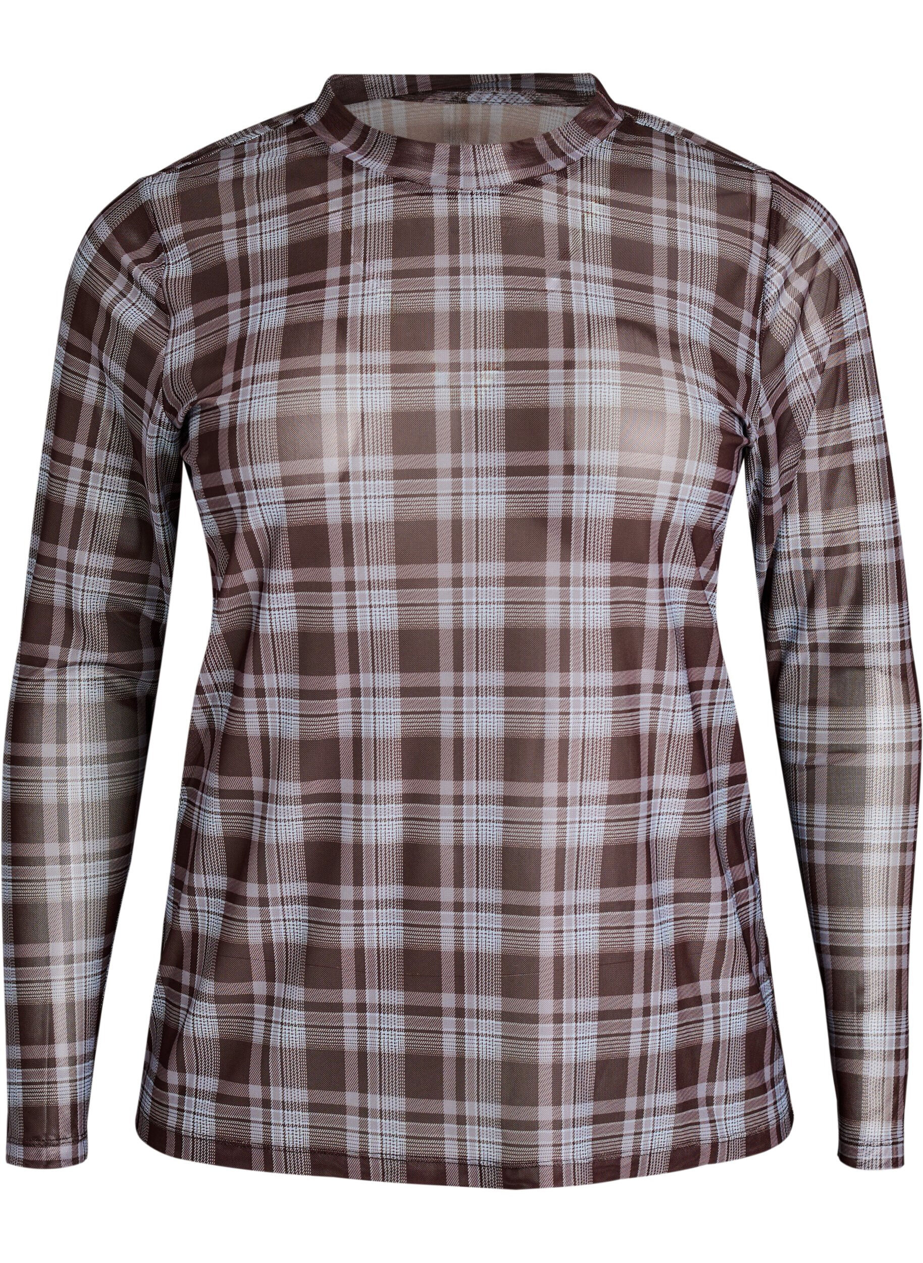 Blus i mesh med prickar