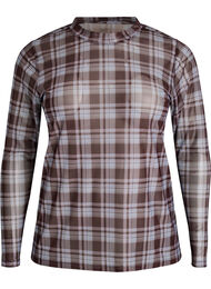 Blus i mesh med prickar, 9995
