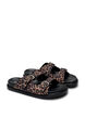 Wide fit - Sandal med nitar, Brun, Packshot image number 1