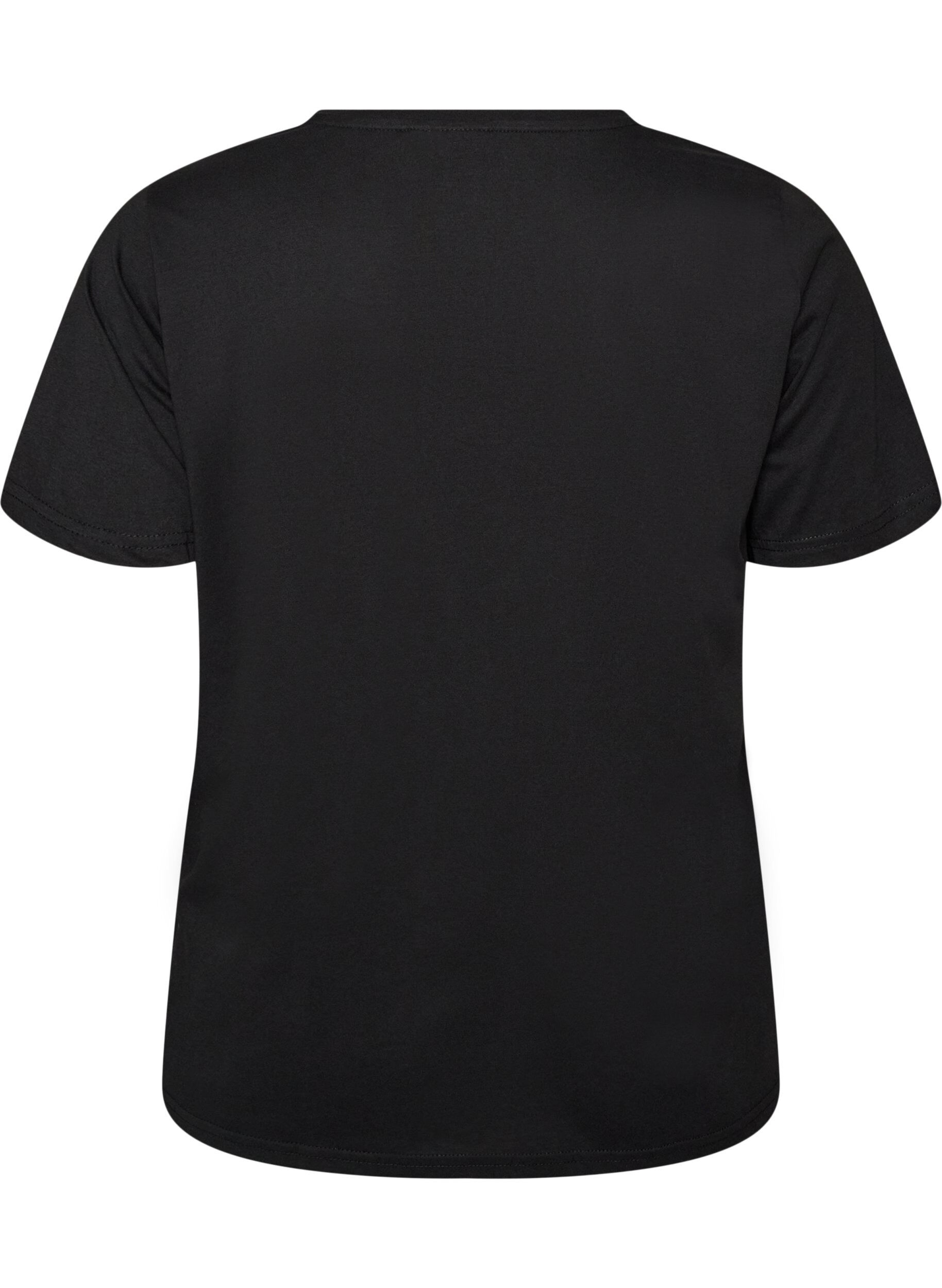 ZizziT-shirt med tryck, Svart, Packshot image number 1