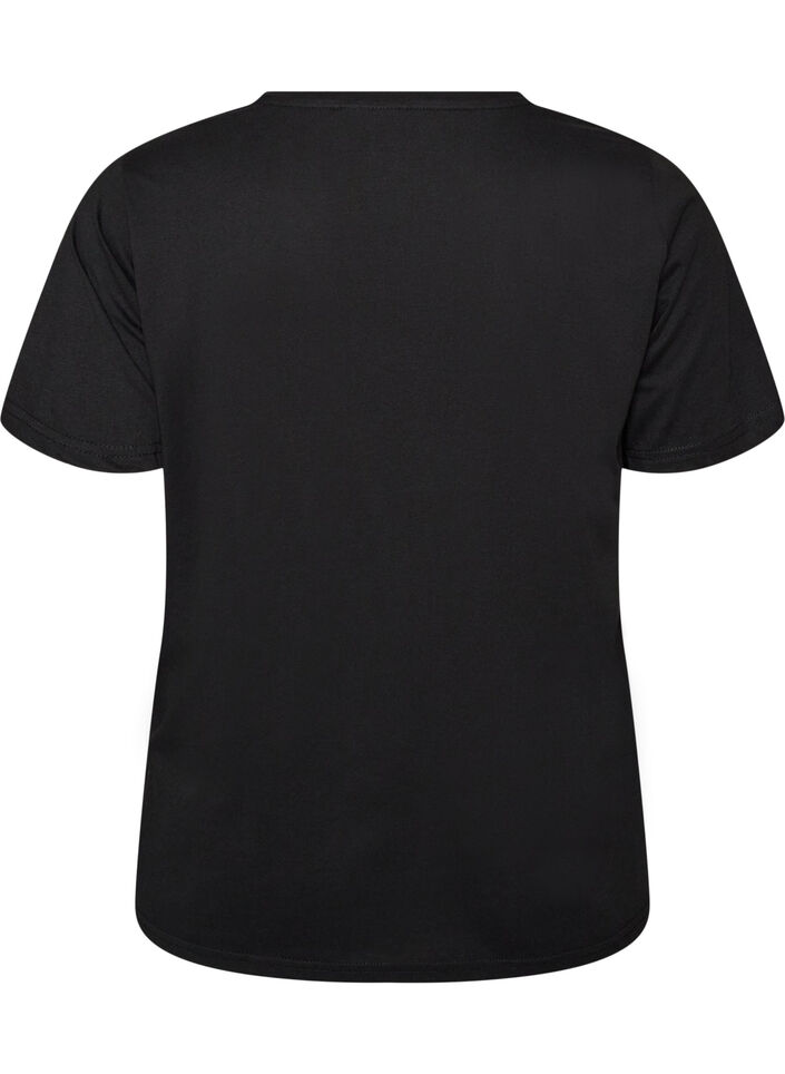 T-shirt med tryck, Svart, Packshot image number 1