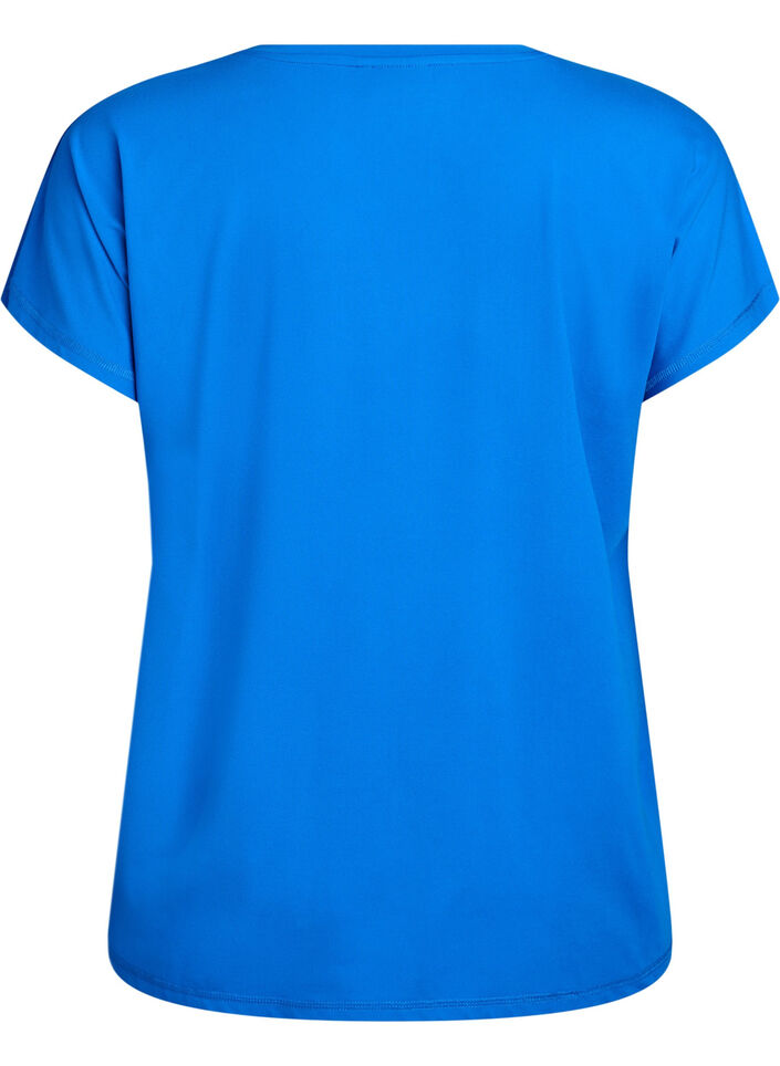 Enf&auml;rgad tr&auml;nings-T-shirt, Bl&aring;, Packshot image number 1