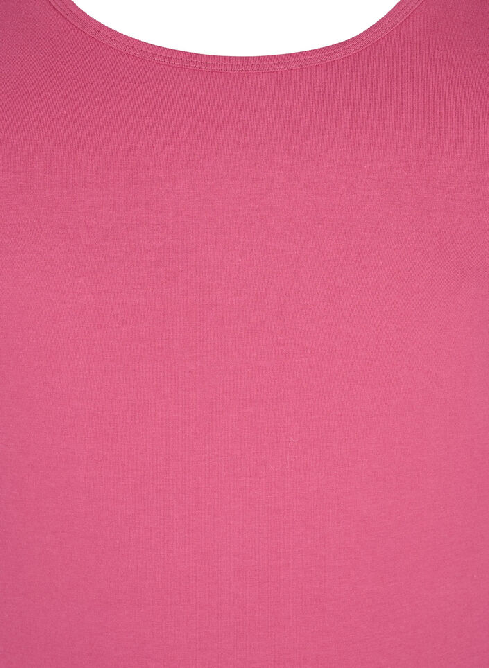 Solid färg bas topp i bomull, Röd, Packshot image number 2