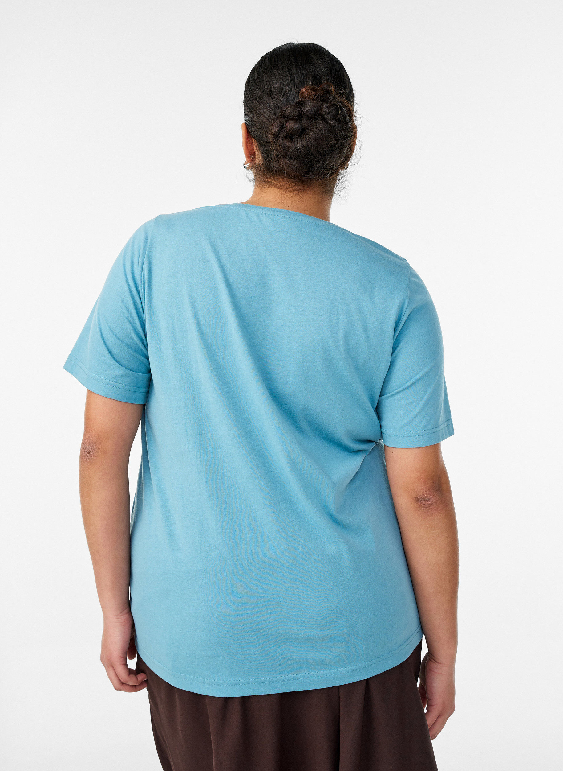 ZizziT-shirt med tryck, Bl&aring;, Model image number 2