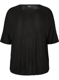 L&ouml;s t-shirt i viskosjersey, Svart