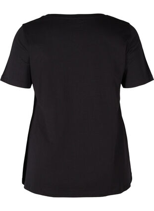 T-shirt med julmotiv i bomull, Black Gift, Packshot image number 1