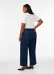 Myra jeans med h&ouml;g midja och bred passform, Bl&aring;, Model image number 1