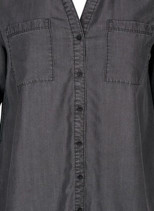 Långärmad skjorta i lyocell, Grey Denim, Packshot image number 2