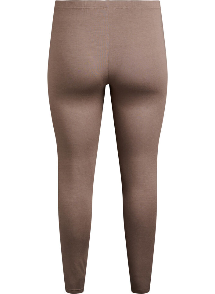Basic leggings i viskos, Brun, Packshot image number 1