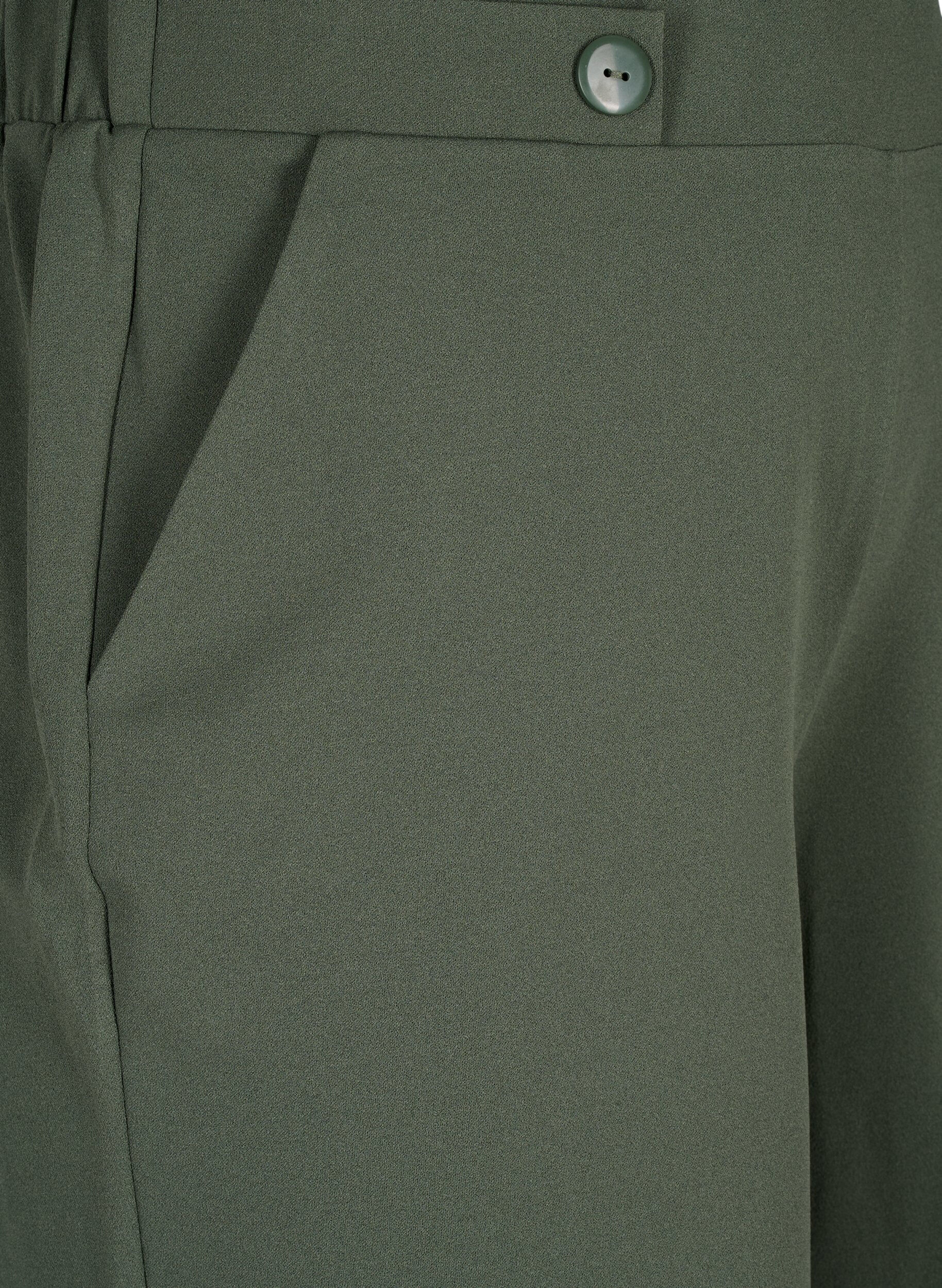ZizziShorts med fickor och l&ouml;s passform, Gr&ouml;n, Packshot image number 2