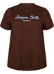T-shirt i ekologisk bomull med tryck, Brun, Packshot image number 0