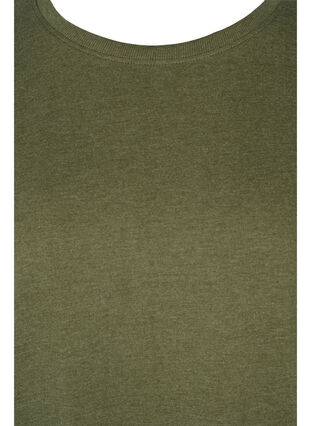 Sweatshirtklänning med långa ärmar, Ivy Green Melange, Packshot image number 2