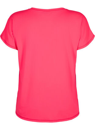 Tränings t-shirt med v-ringning och lös passform, Neon Diva Pink, Packshot image number 1