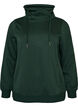 Sweatshirt med h&ouml;g krage och fickor, Gr&ouml;n, Packshot image number 0