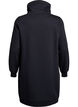 Kort sweatshirtkl&auml;nning med h&ouml;g krage och fickor, Svart, Packshot image number 1