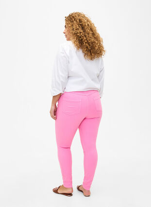 Amy jeans med supersmal passform och hög midja, Rosebloom, Model image number 1