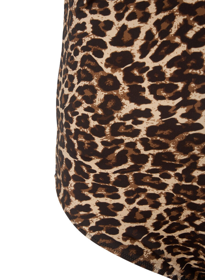 Baddräkt med korsade band och uttagbara inlägg, Leopard Print, Packshot image number 3