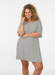 Randigt nattlinne i viskosjersey, Vanilla, Model image number 0