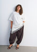 Blus i jersey med lager-p&aring;-lager-look och spets, Vanilla, Model image number 0