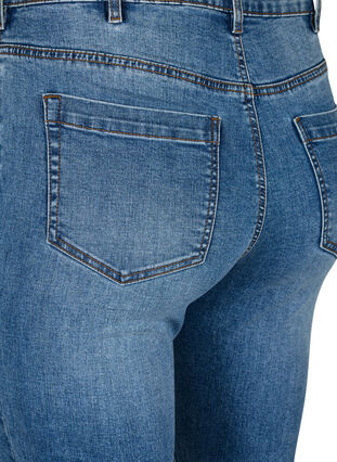 Amy jeans med hög midja och super slim fit, Blue denim, Packshot image number 3