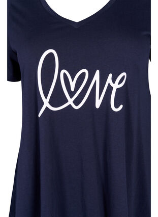 T-shirt i bomull med korta ärmar, Night Sky LOVE, Packshot image number 2