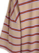 Oversize t-shirt med r&auml;nder och halvl&aring;nga &auml;rmar, Beige, Packshot image number 3