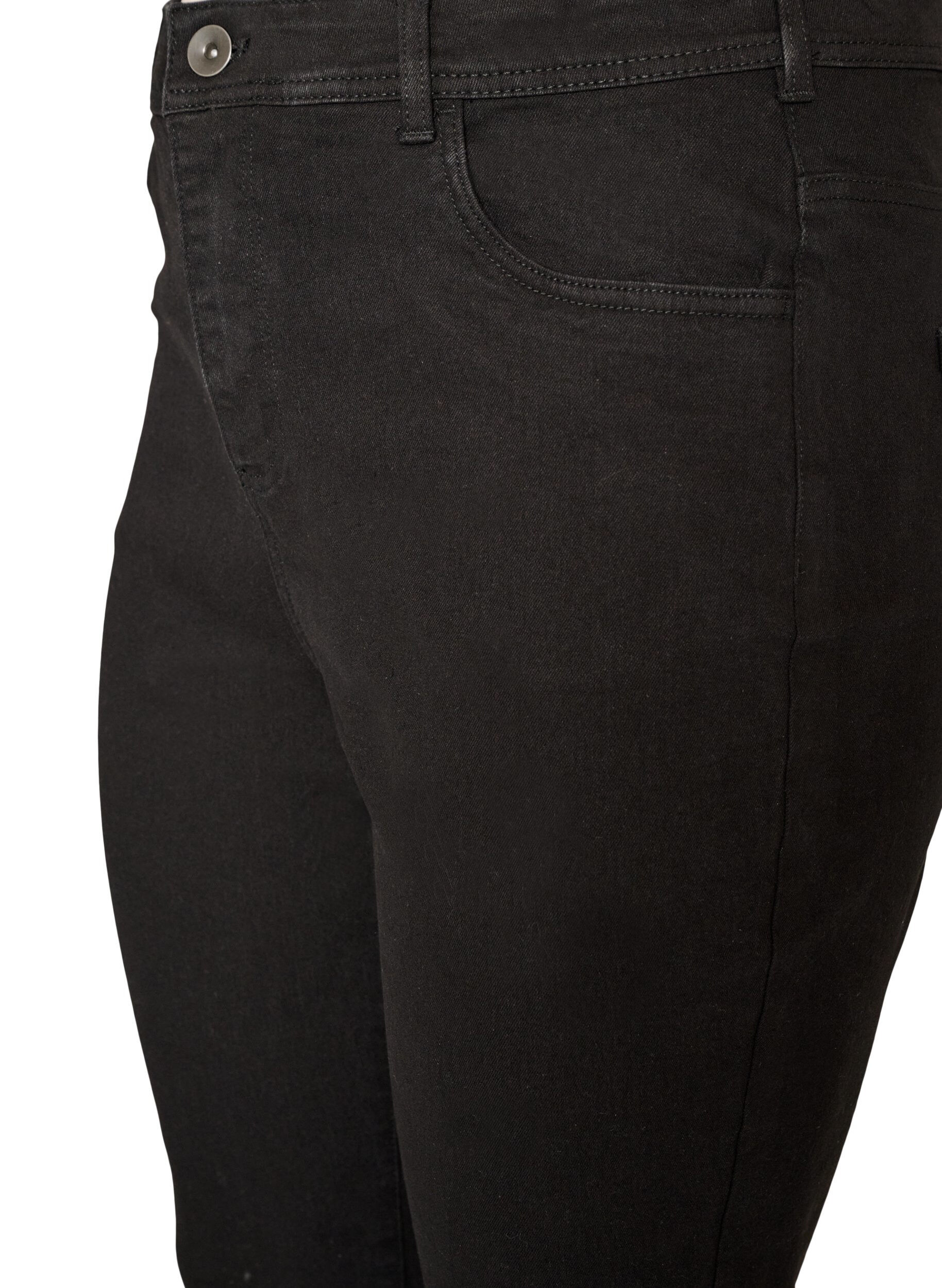 ZizziH&ouml;gmidjade jeans med bootcut, Svart, Packshot image number 2