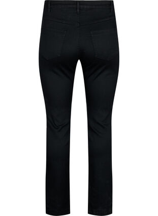 Slim fit Emily jeans med normalhög midja, Black, Packshot image number 1