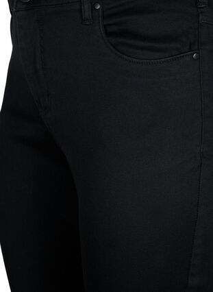 Slim fit Emily jeans med normalhög midja, Black, Packshot image number 2